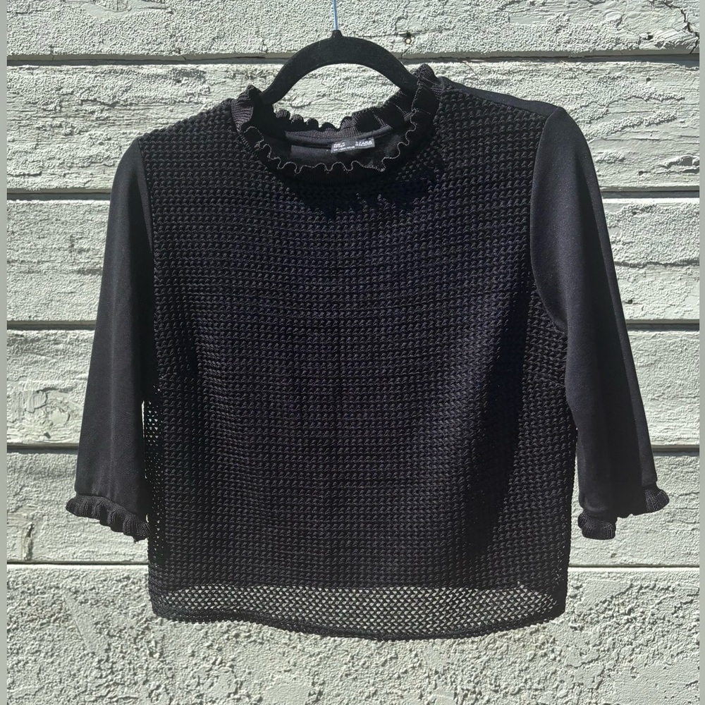Zara Ruffle Sweater Top